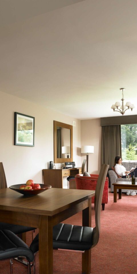 Junior suite bedroom at Dunboyne Castle Hotel &amp; Spa in County Meath.