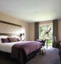 Deluxe Room bedroom at Dunboyne Castle Hotel & Spa in County Meath.